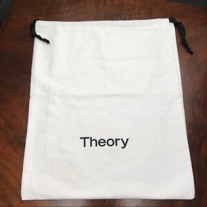 Theory Ivory Cotton Drawstring Garment Bag